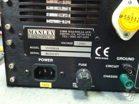 Listing - MANLEY VOXBOX PREAMP/VOICE PROCESSOR - Detail - RECORDING ...