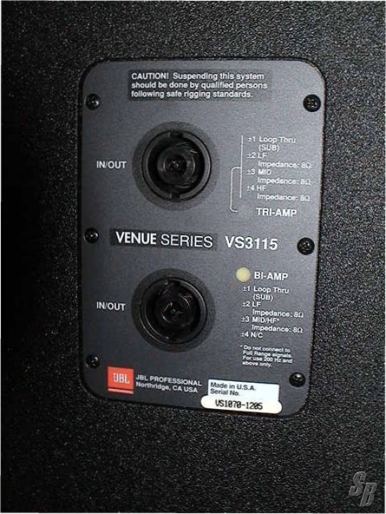 Listing - JBL VS3115 VENUE SERIES PA SPEAKER - Detail - PA